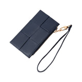 Faux Leather Weave Flat  Coin Wallet  from Madeline Love