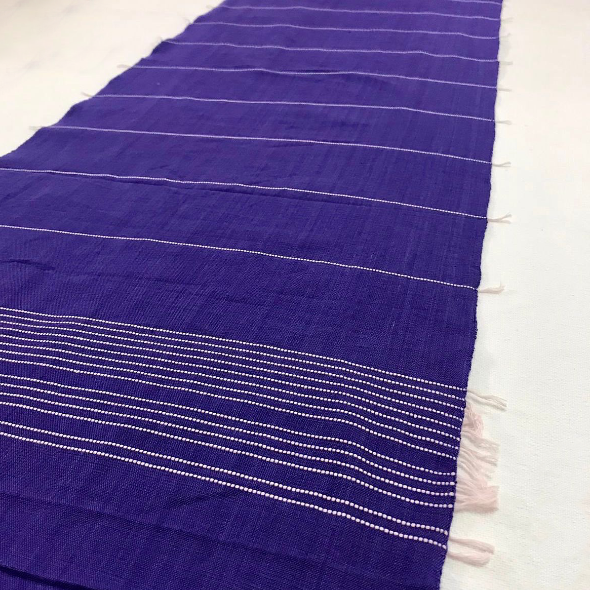 Navy Handwoven Table Runner From Abroad Modern