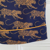 Kids' Navy Leopard Washable Silk Pajamas From Abroad Modern