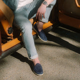 Men's Navy Suede Viaggio Loafer From Del Toro Shoes