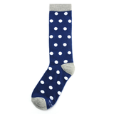 Navy with White Polka Dot Socks from No Cold Feet