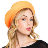 Trendy Fashionable Winter Stretchy Solid Beret Hat from Madeline Love