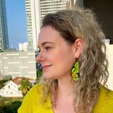 Neon Butterfly Wing Hoops from LE CHIC MIAMI
