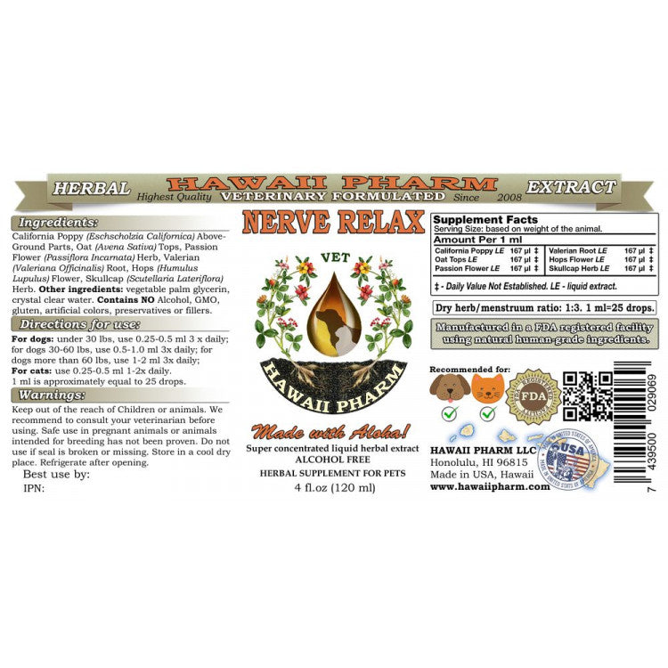 NERVOUS SYSTEM SUPPORT / Calming Remedy (nerve relax) from ReNewedPet