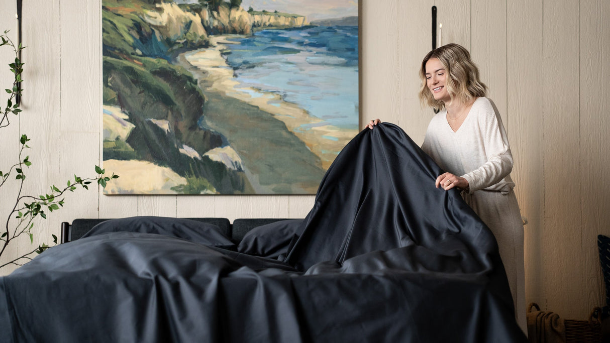 Sateen Organic Cotton Sheet Set + Pillowcases From Nest Bedding