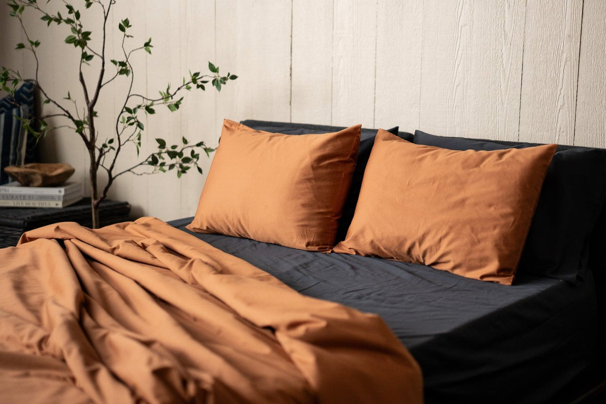 Sateen Organic Cotton Duvet Cover Set + Shams From Nest Bedding