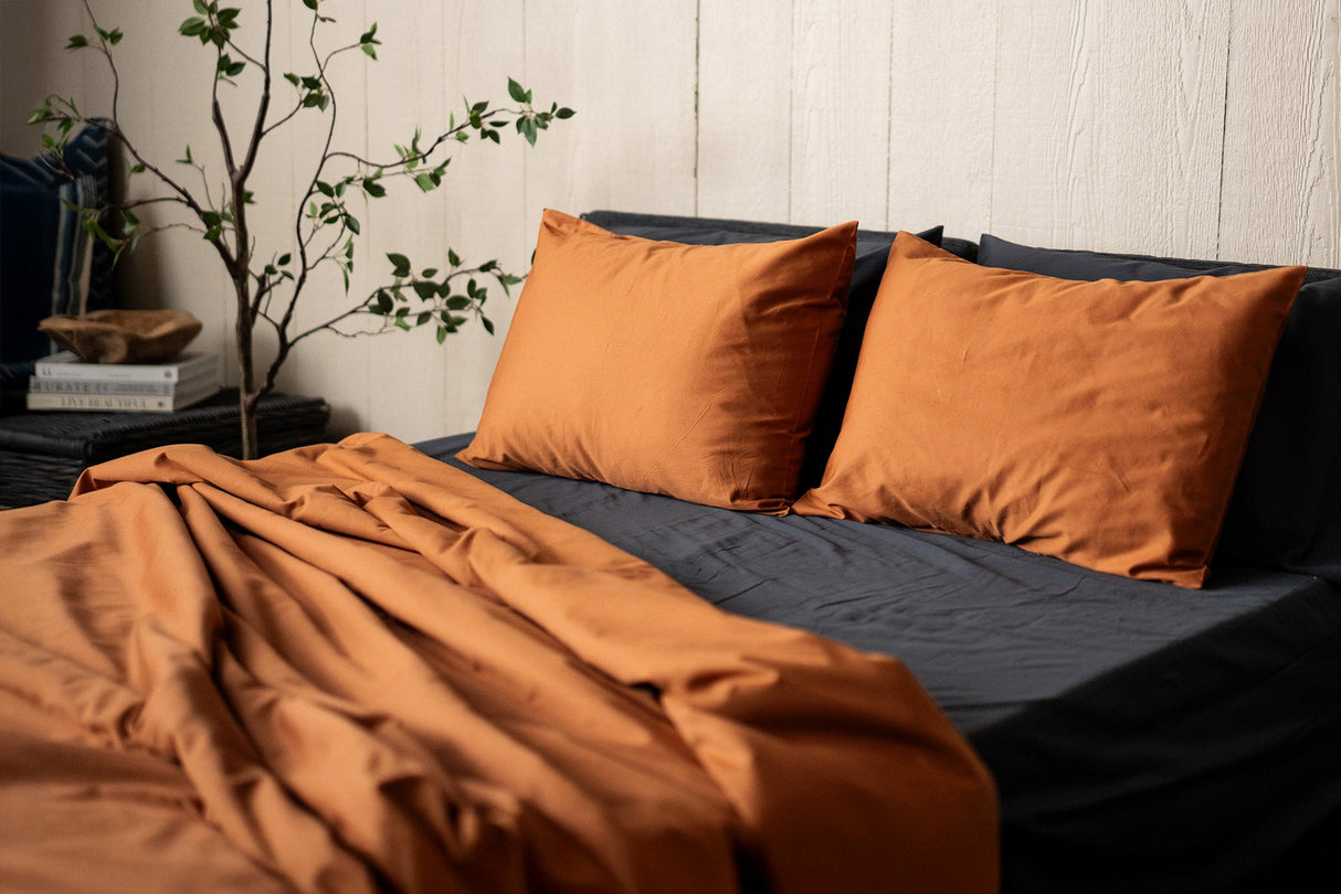 Sateen Organic Cotton Duvet Cover Set + Shams From Nest Bedding