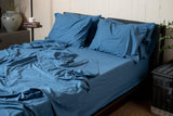 Crinkle Percale Organic Cotton Sheet Set + Pillowcases from Nest Bedding