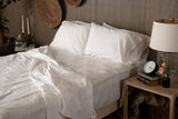 Crinkle Percale Organic Cotton Sheet Set + Pillowcases from Nest Bedding
