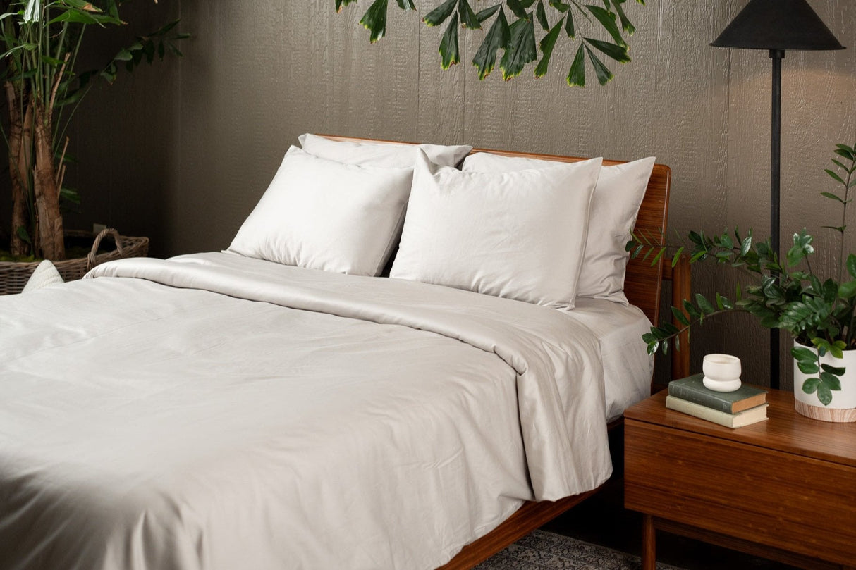Sateen Organic Cotton Duvet Cover Set + Shams From Nest Bedding