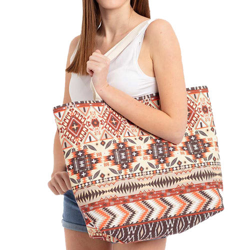 Aztec Pattern Beach Tote Bag  from Madeline Love