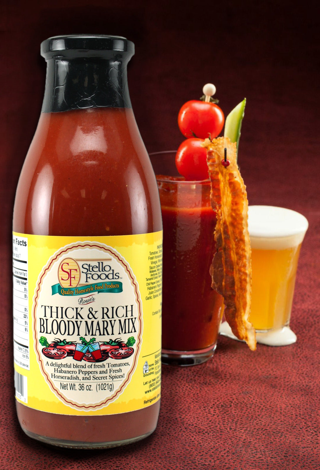 Stello Foods - Rosie's Thick & Rich Bloody Mary Mix 26 oz from Stello Foods