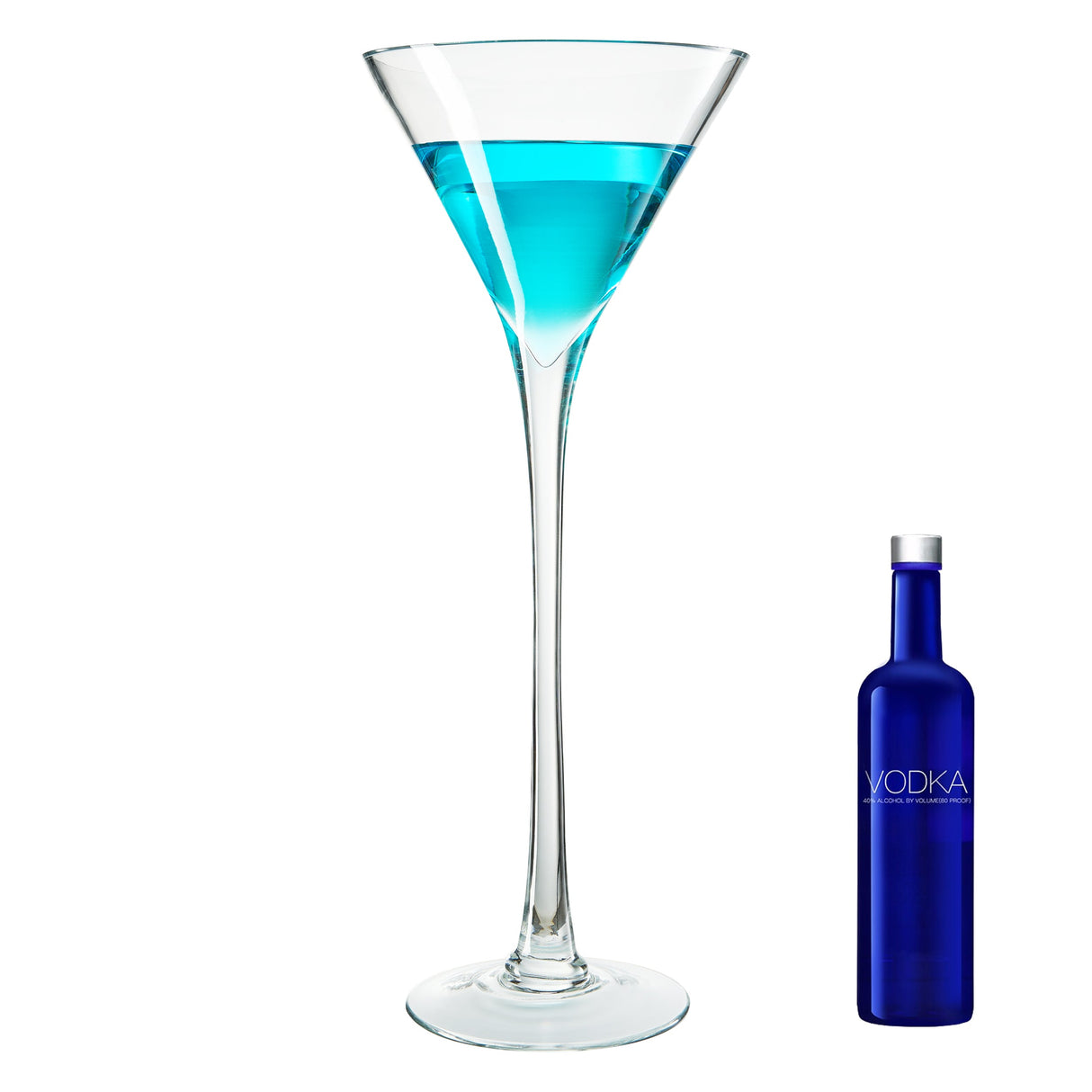Worlds Largest Giant Martini Glass - Huge 20 Inches, 54 OZ, Mega Glass, Huge Stemware, Clear Decorative Hand Blown Glassware, Large Novelty Stemware/Cocktail Novelty, Oversized XL Goblet from The Wine Savant