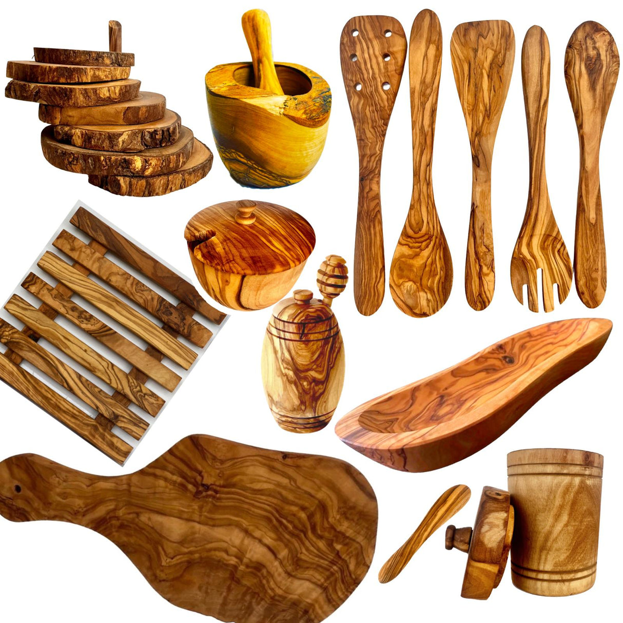 Mediterranean Olive Wood Ultimate Kitchen Collection from Choixe