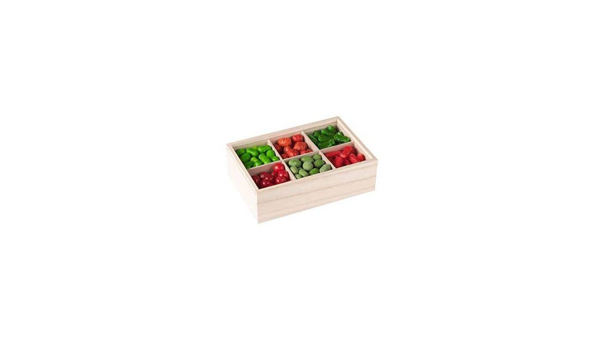 Six Sectional Wooden Box 7’’x5’’x2.5’’ from Hammont
