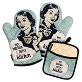 No B****** In My Kitchen Oven Mitts And Potholder Set From Zapps Clothing