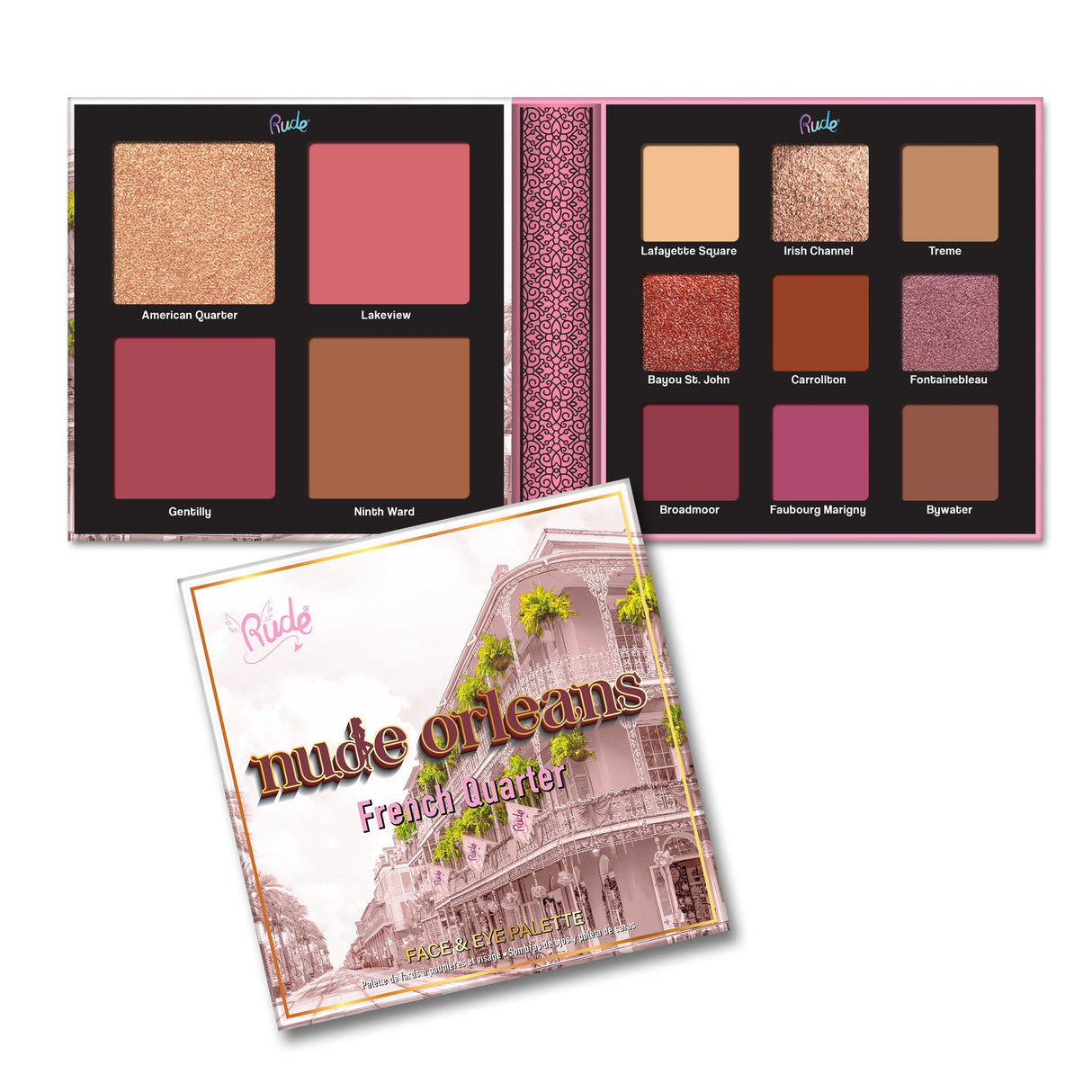 Nude Orleans Face and Eye Palette from Rude Cosmetics