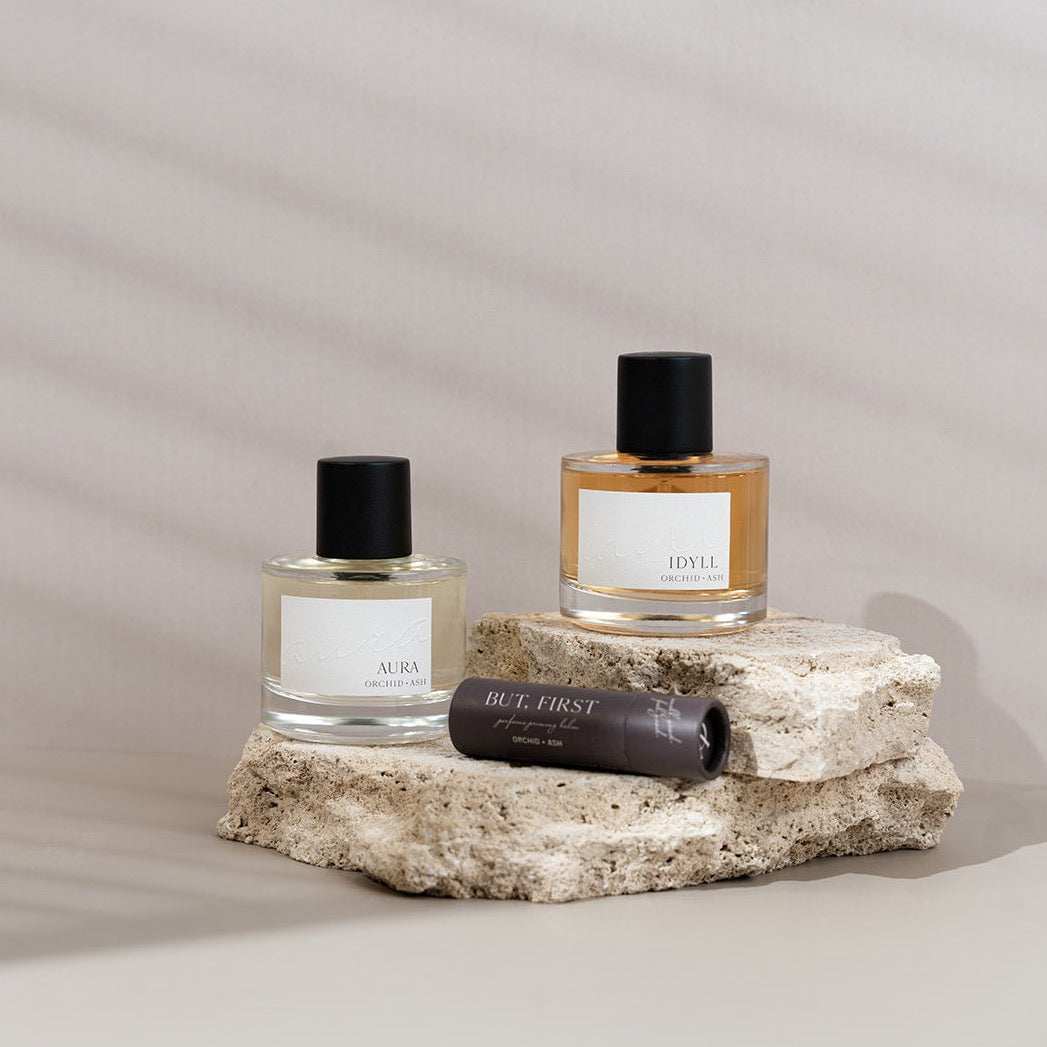 BUT, FIRST Perfume Priming Balm from Orchid + Ash