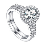 The Ada - Silver Wedding Ring Set From Vintage Gentlemen