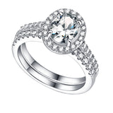 The Ada - Silver Wedding Ring Set From Vintage Gentlemen