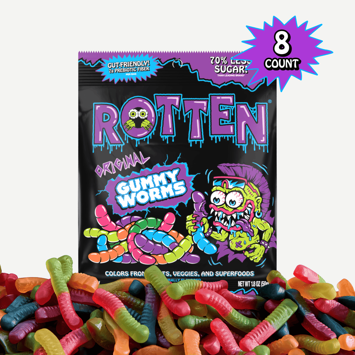 Gummy Worms, Single Serve from Rotten