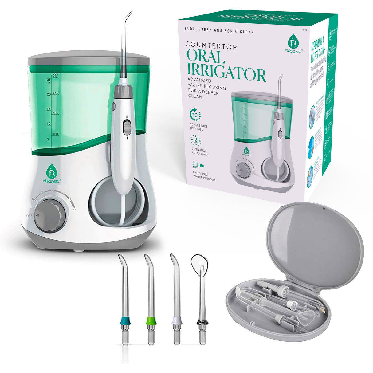 OI-200 Professional Counter Top Oral Irrigator Water Flosser from Pursonic