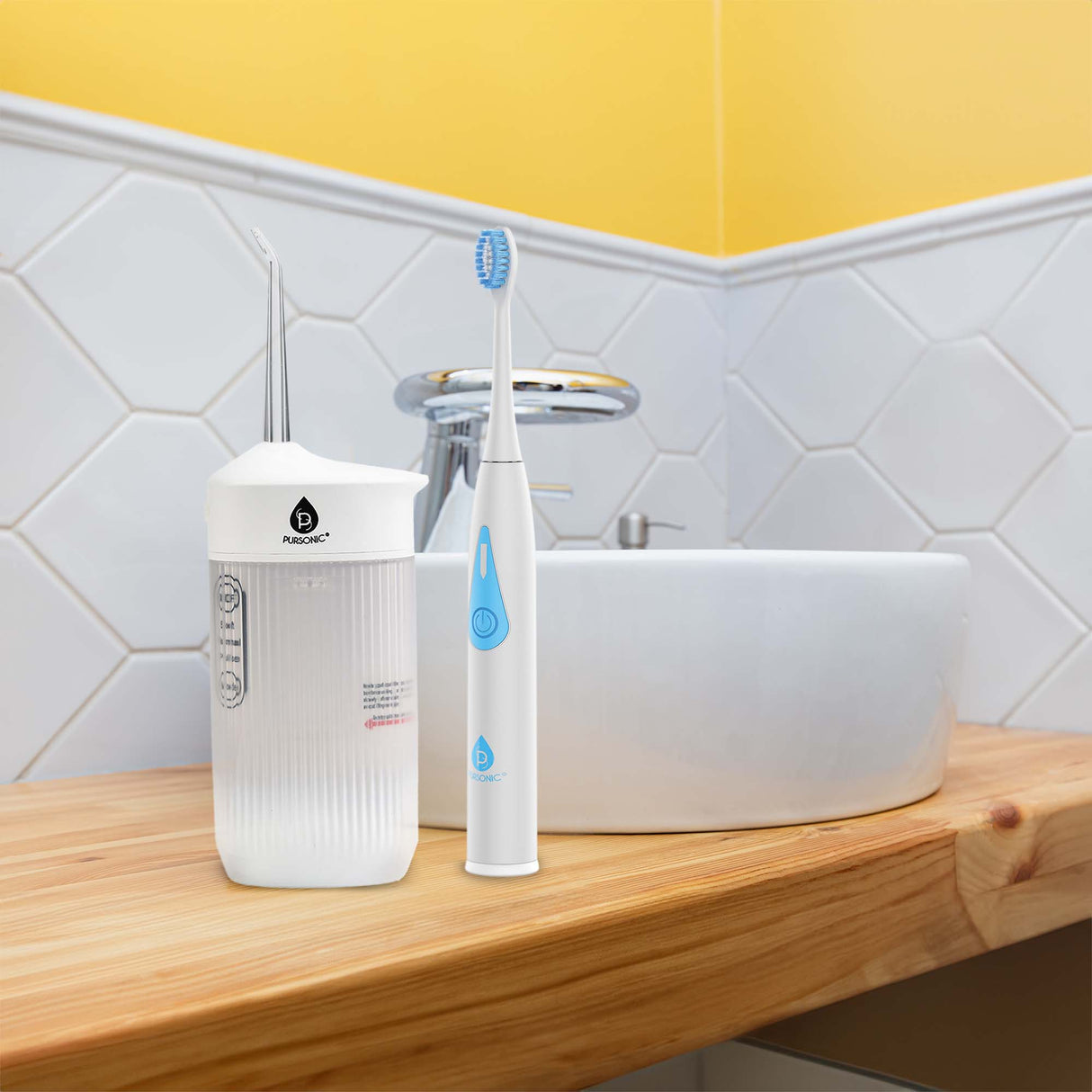 Ultimate Smile Care Duo: Triple-Head Tooth Wizard & Travel-Ready Water Flosser from Pursonic
