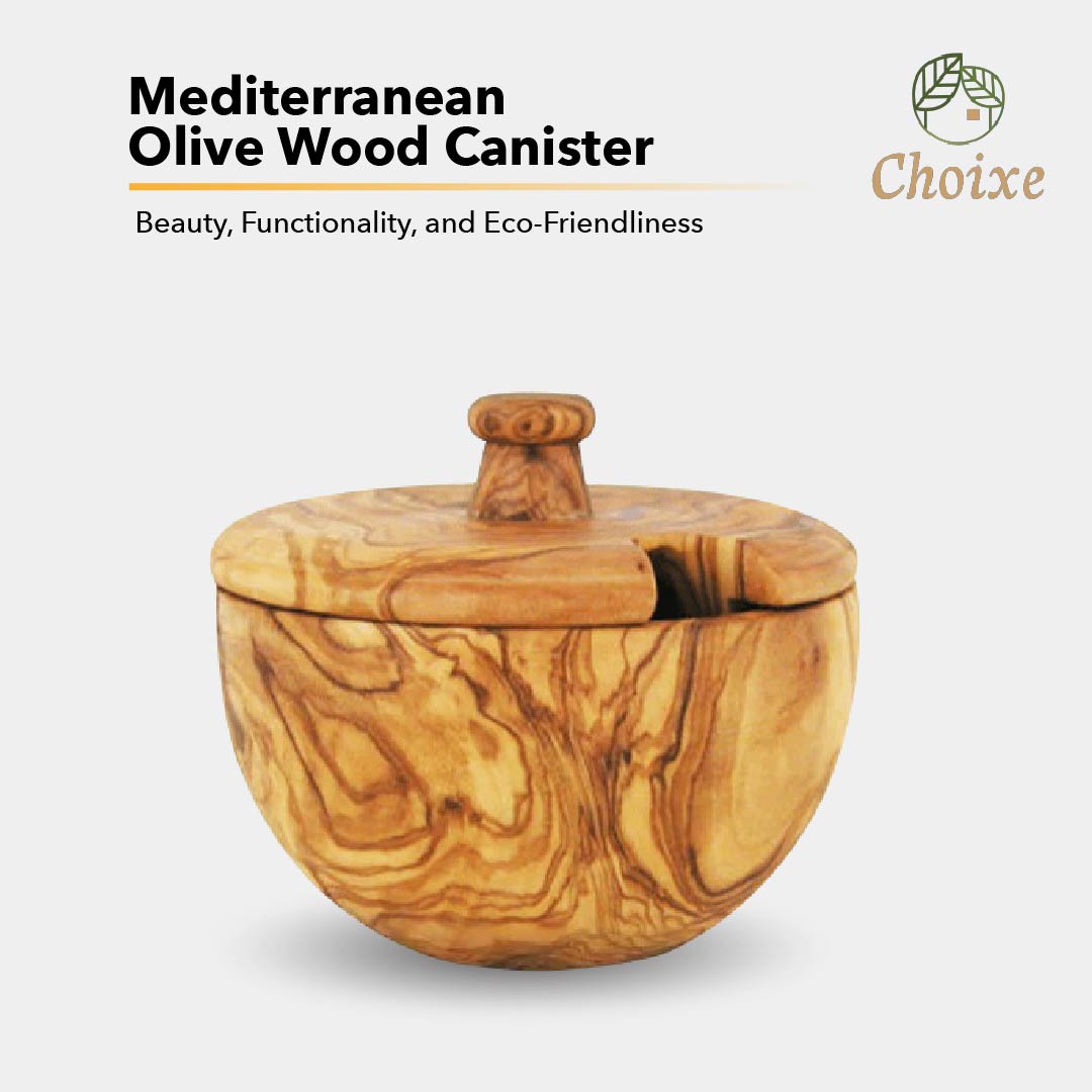 Mediterranean Olive Wood Canister from Choixe
