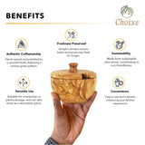 Mediterranean Olive Wood Canister from Choixe