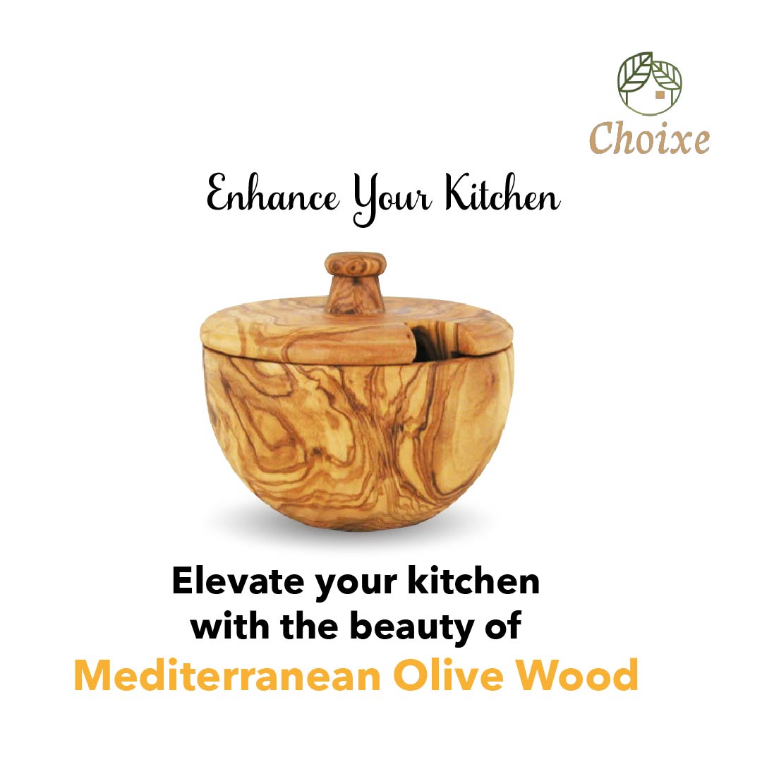 Mediterranean Olive Wood Canister from Choixe