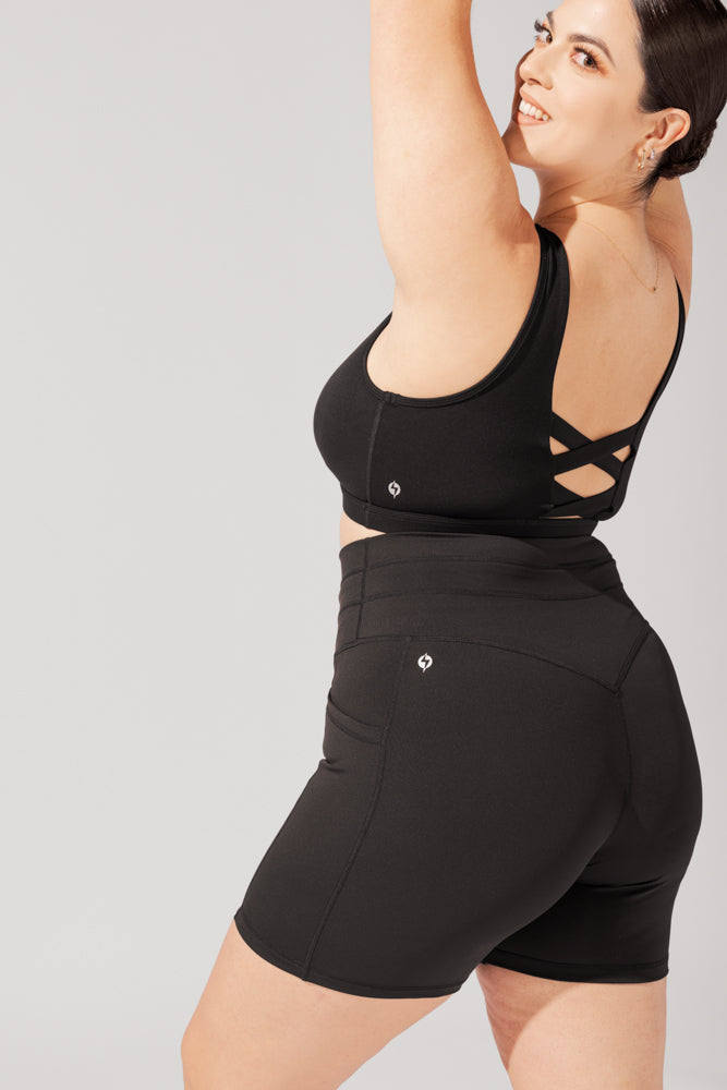 Cargo Booty Short - Black from POPFLEX