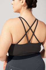 Celeste Mesh Crop Bralette - Black from POPFLEX