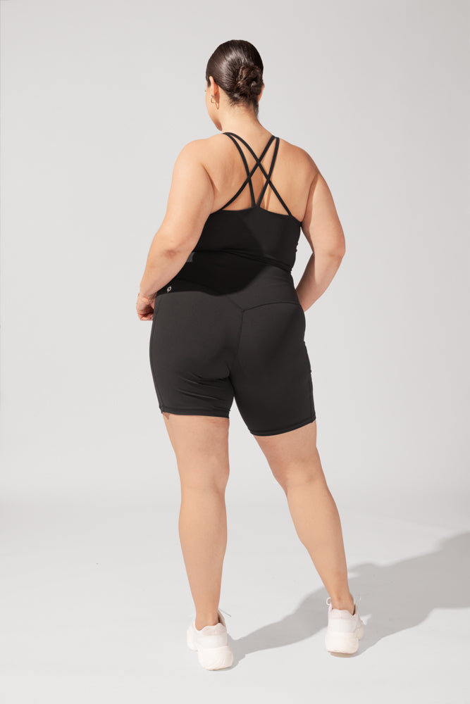 Celeste Mesh Crop Bralette - Black from POPFLEX
