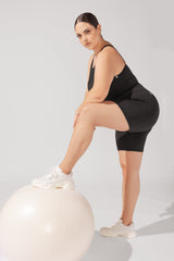 Supersculpt™ Biker Short with Pockets - Black from POPFLEX