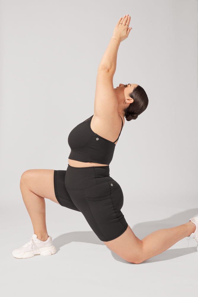 Supersculpt™ Biker Short with Pockets - Black from POPFLEX