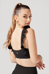 Romance Ruffle Bra - Black from POPFLEX