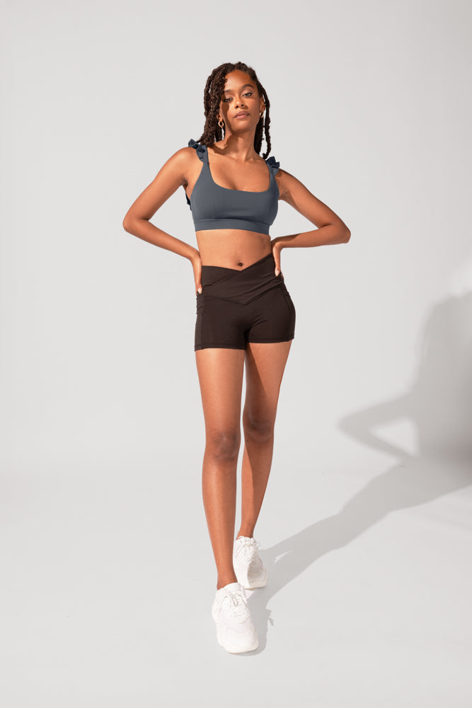 Crisscross Hourglass® Booty Short - Black from POPFLEX