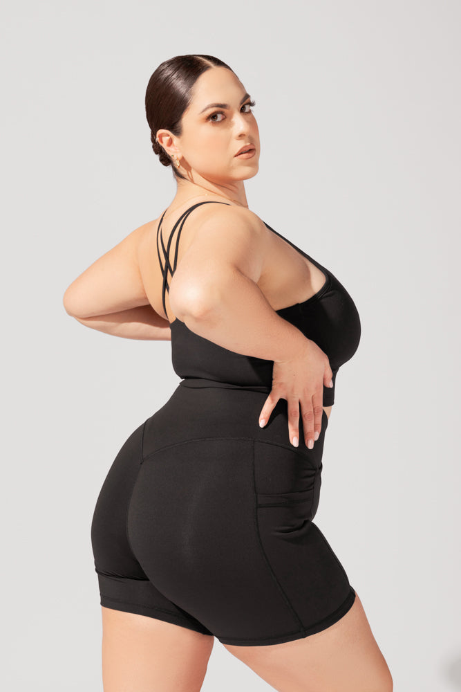 Crisscross Hourglass® Booty Short - Black from POPFLEX