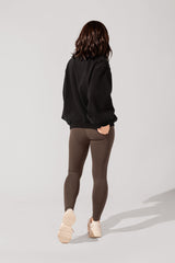 Ooey Gooey Mockneck Sweatshirt with Pockets - Black from POPFLEX