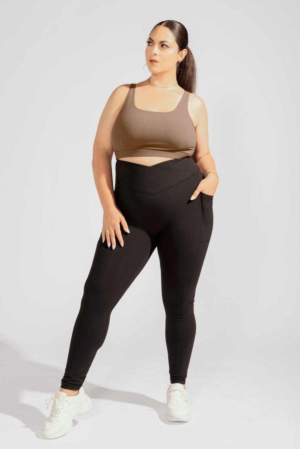 Crisscross Hourglass® Leggings with Pockets - Black from POPFLEX