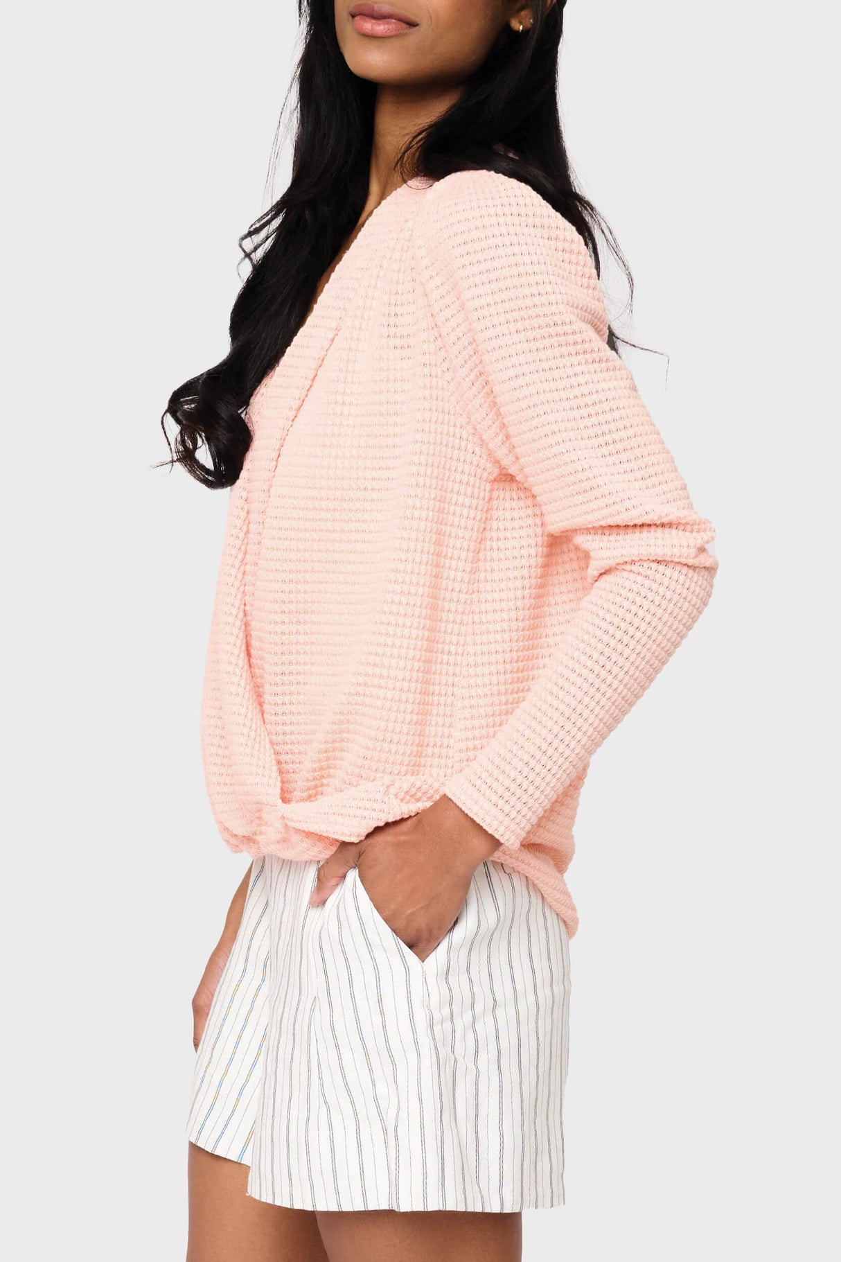 Surplice Open Weave Sweater From Gibsonlook