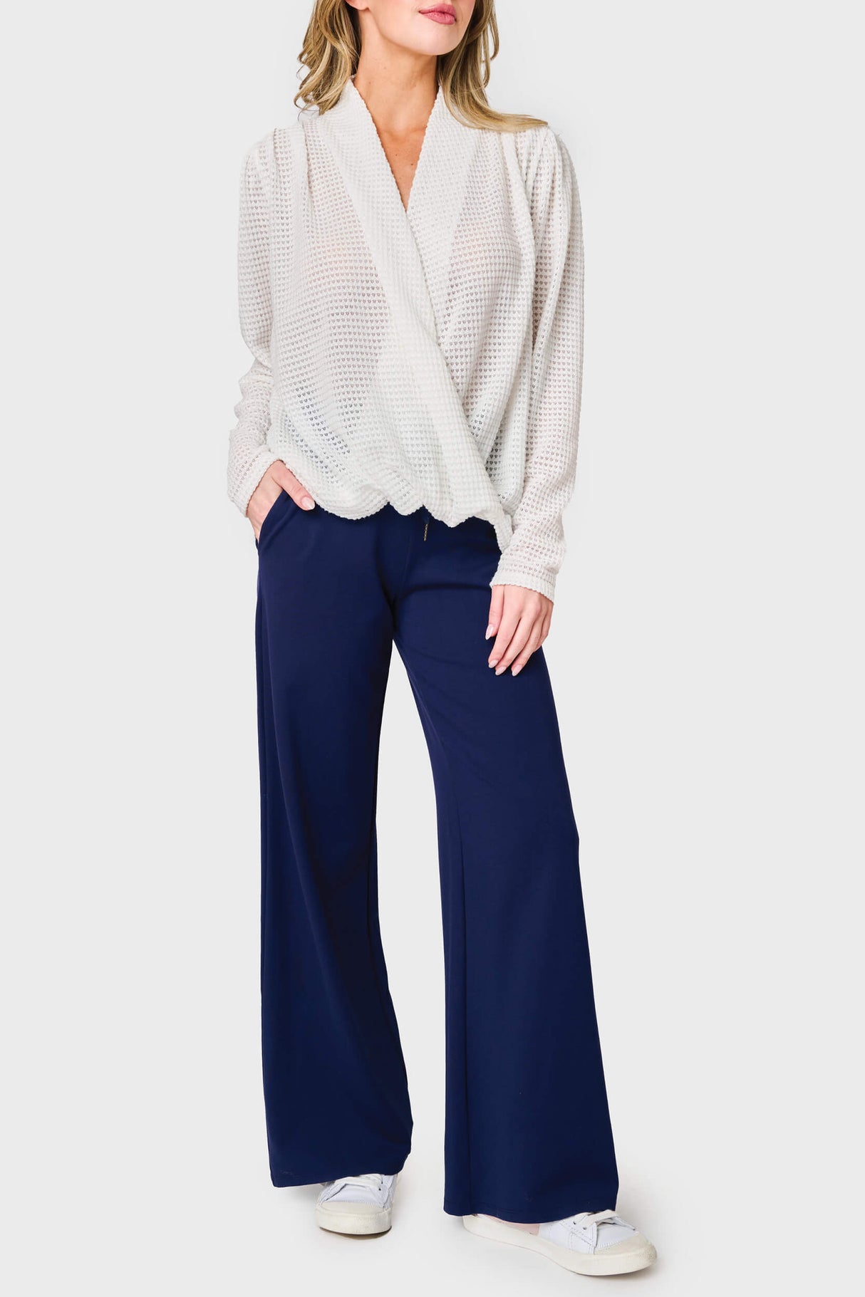Surplice Open Weave Sweater From Gibsonlook
