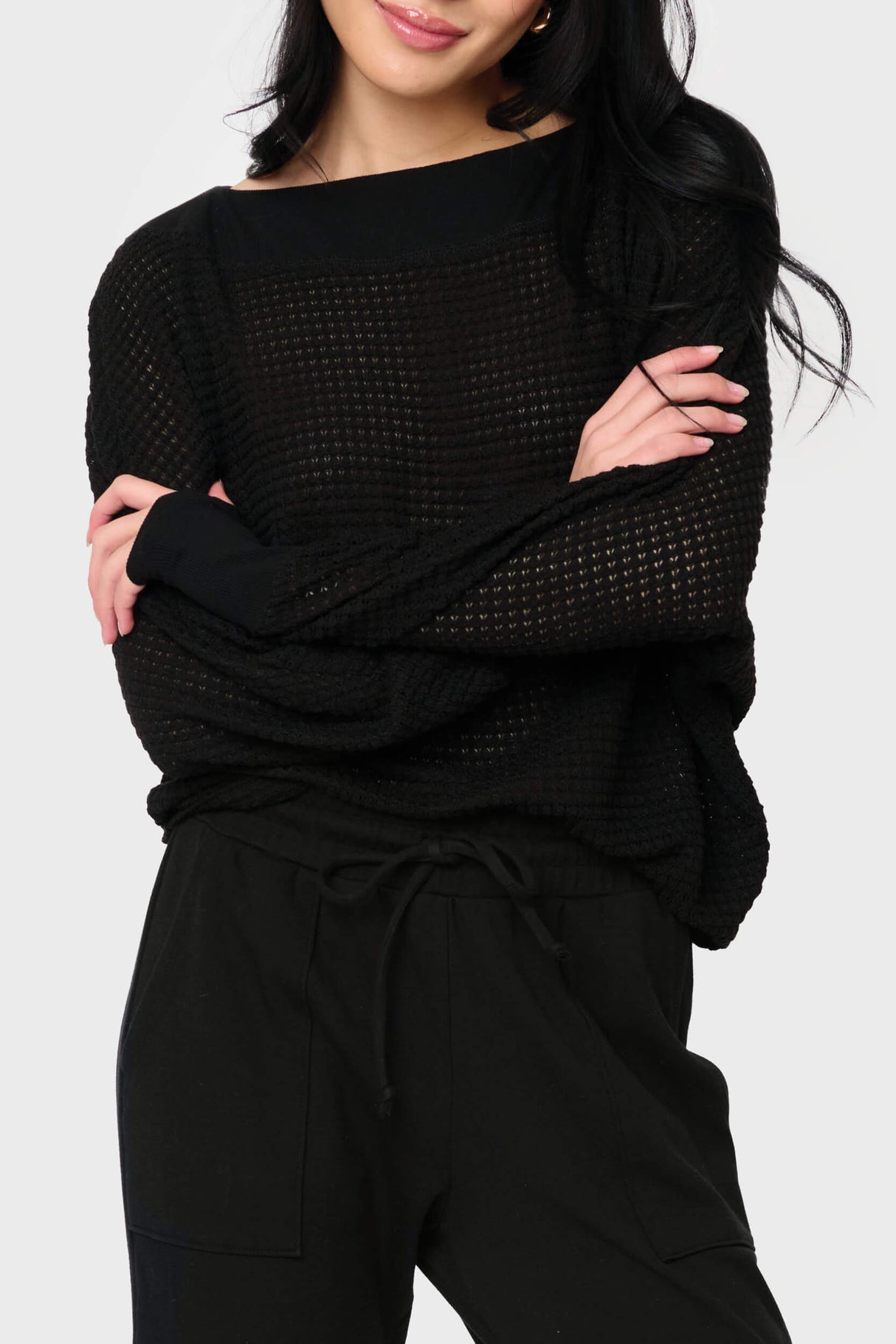 Wheels Up Open Weave Sweater From Gibsonlook