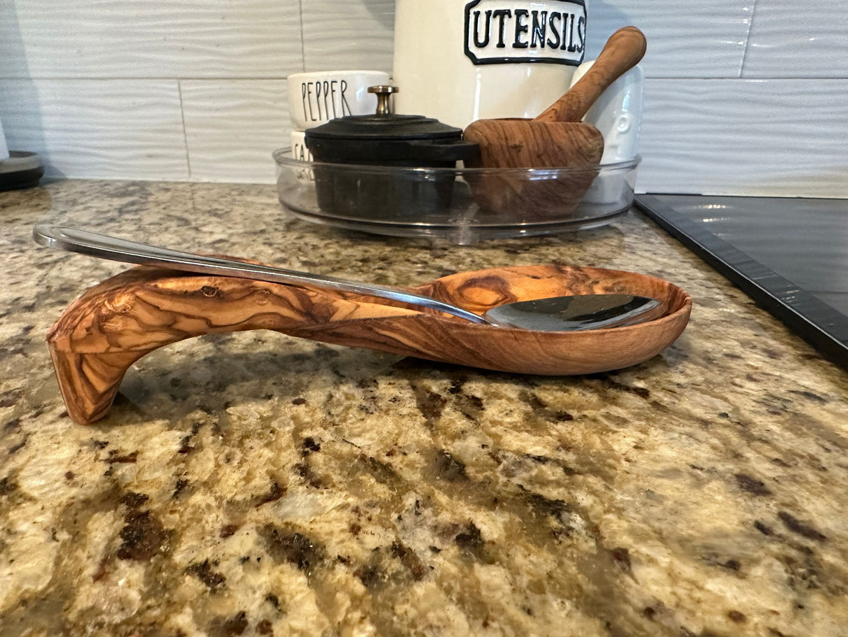 Olive Wood Spoon Rest from Choixe