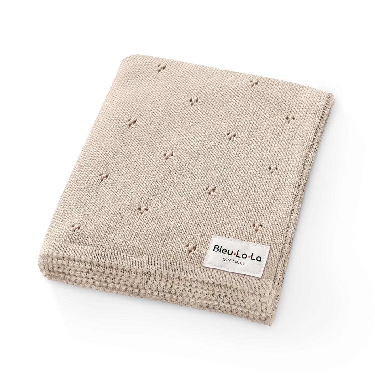 Organic Pointelle Luxury Knit Swaddle Blanket from Bleu La La