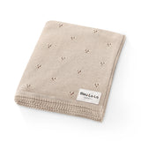 Organic Pointelle Luxury Knit Swaddle Blanket from Bleu La La