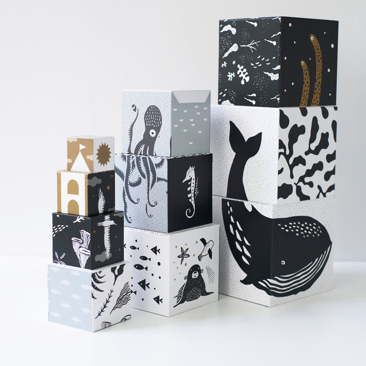 Nesting Blocks - Ocean Animals From Wee Gallery