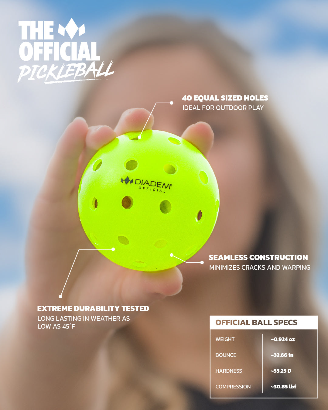 The Official Pickleball From Diadem Sports