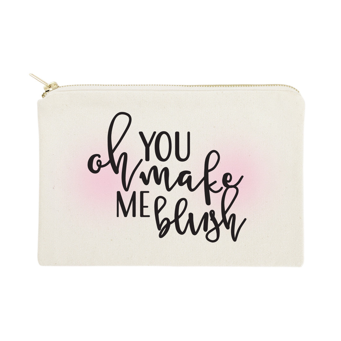 Oh You Make Me Blush Cotton Canvas Cosmetic Bag from The Cotton & Canvas Co.