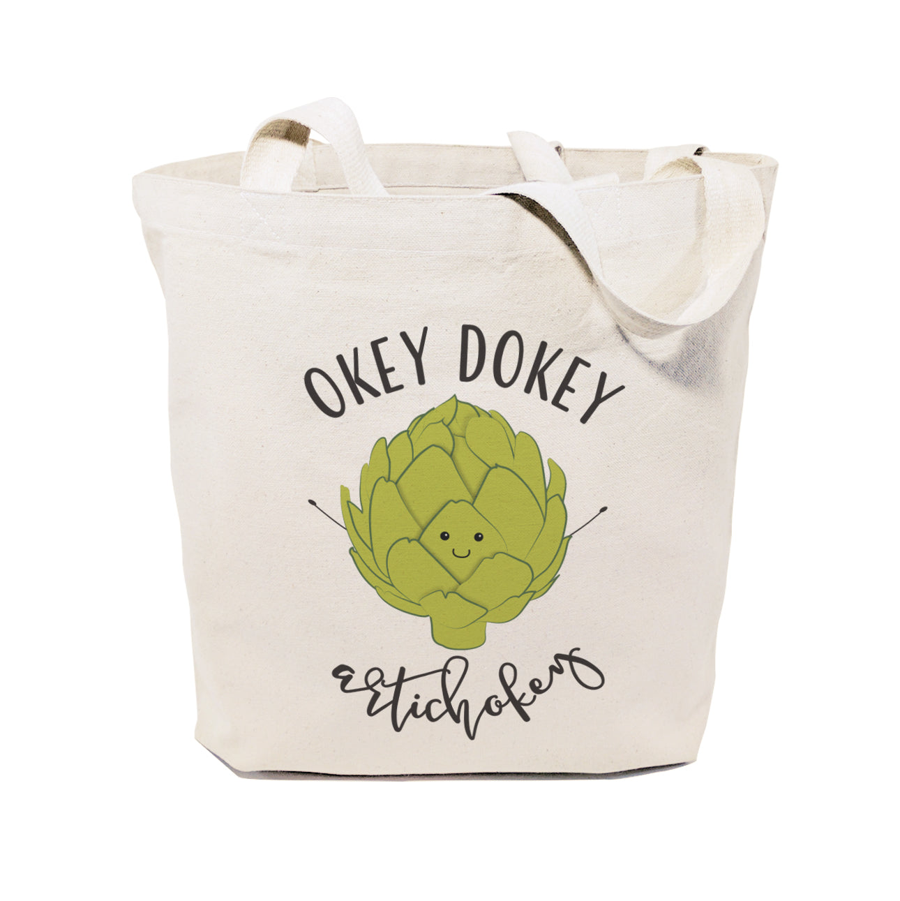 Okey Dokey Artichokey Cotton Canvas Tote Bag from The Cotton & Canvas Co.